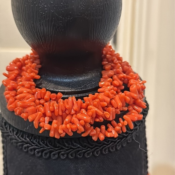 Vintage 5 Strand Natural Branch Mediterranean Coral Necklace & iBracelet - Picture 3 of 5